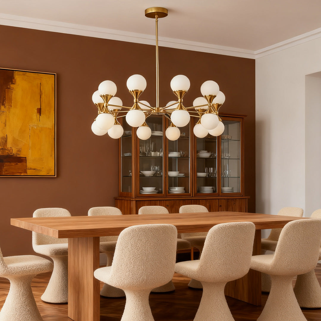 Bubble Glass Chandeliers - Stylish Full Copper Nordic Ceiling Light