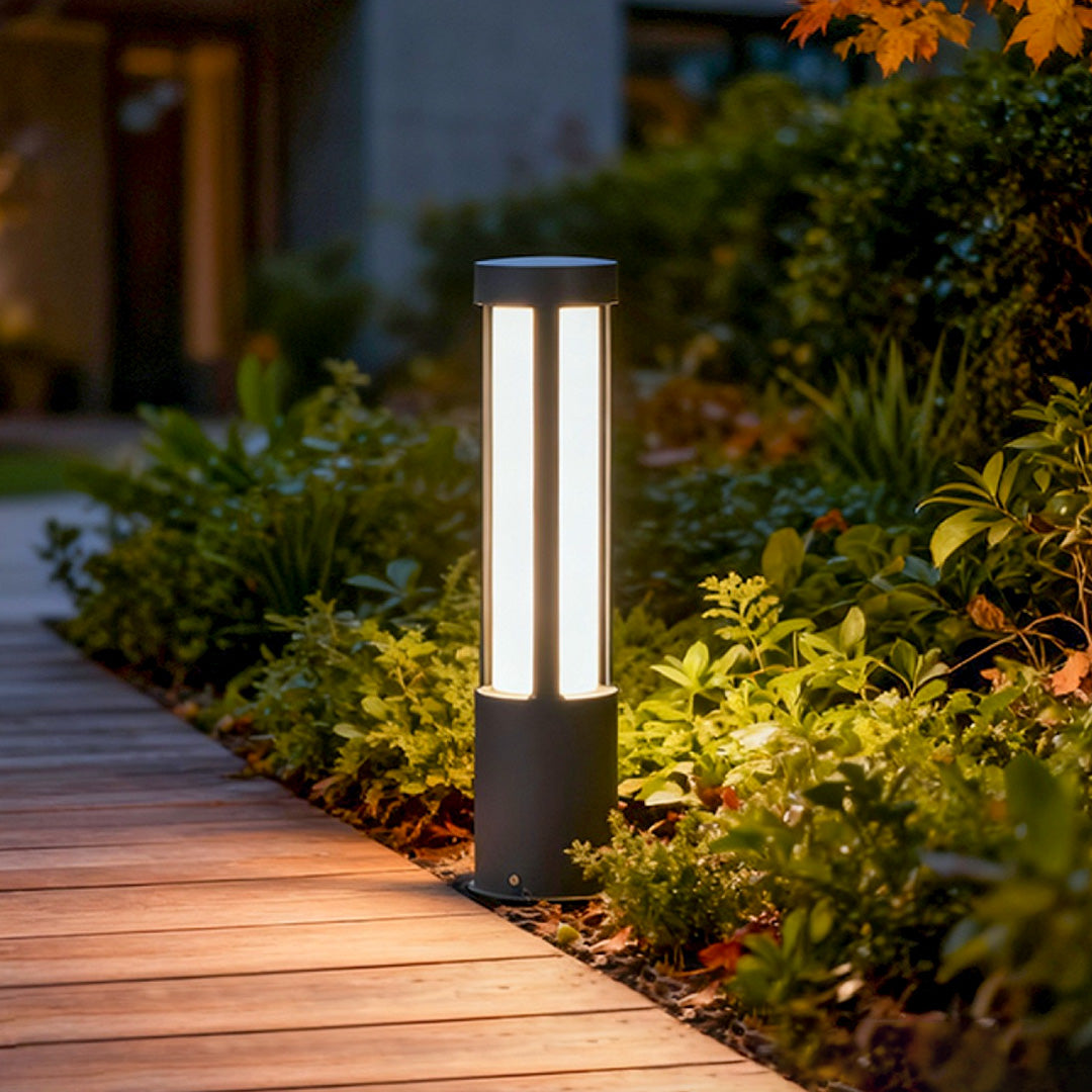 Modern Cylindrical LED Bollard Lights for Residential Landscape Lighting