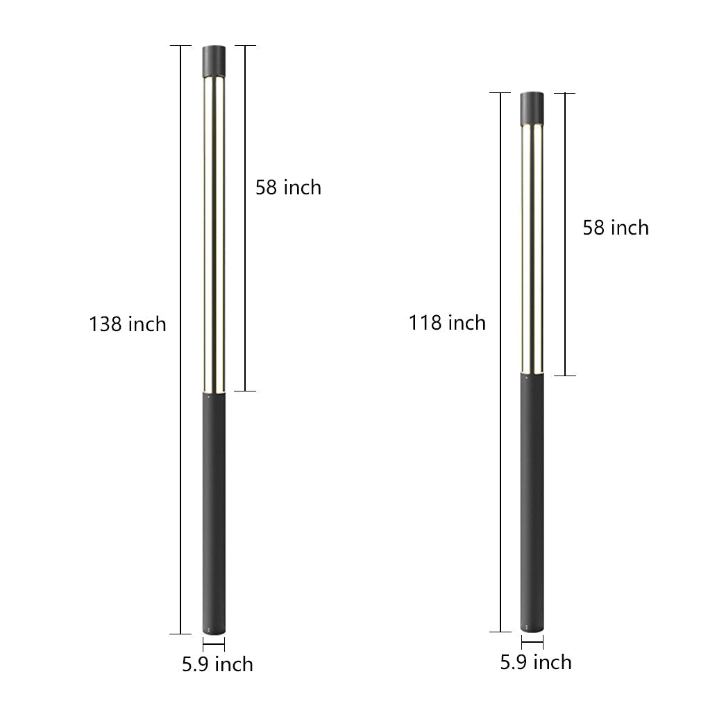Modern Cylindrical LED Bollard Lights for Residential Landscape Lighting