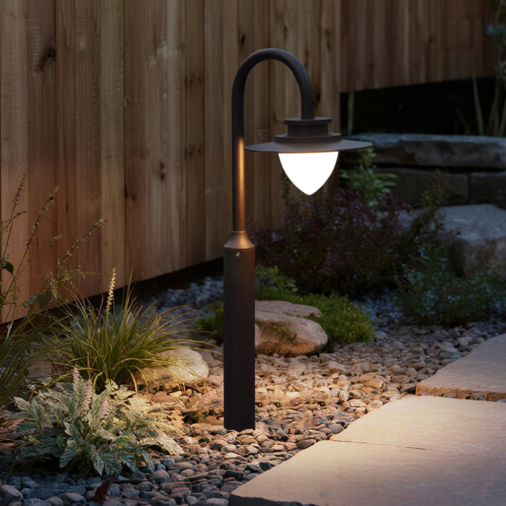 Elegant Gooseneck Garden Lights - Minimalist Pathway Lighting
