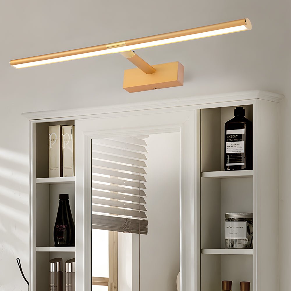 Retractable LED Bathroom Vanity Light with Adjustable Rod, Matte Finish, Modern Bathroom Lighting, Energy Efficient LED Light, Wall-Mounted Bath Fixture, Stylish Bathroom Decor, Dimmable Lighting Option, Contemporary Vanity Light for Home Renovation