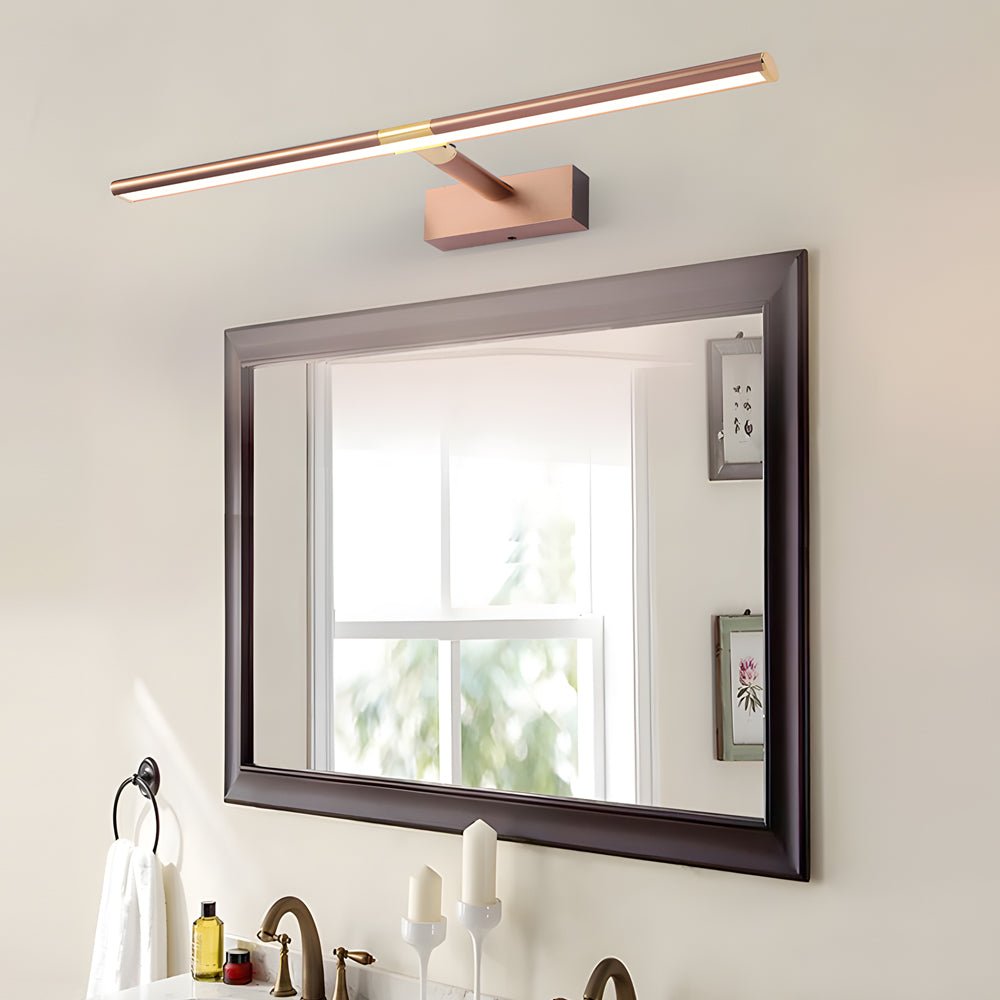 Retractable LED Bathroom Vanity Light with Adjustable Rod, Matte Finish, Modern Bathroom Lighting, Energy Efficient LED Light, Wall-Mounted Bath Fixture, Stylish Bathroom Decor, Dimmable Lighting Option, Contemporary Vanity Light for Home Renovation