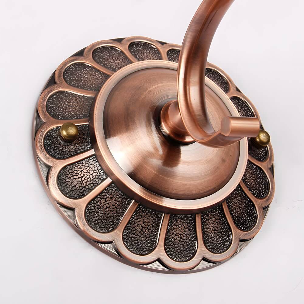 Retro Cylinder LED Bathroom Vanity Light with Flower Accents, Bronze Finish, Stylish Bathroom Lighting, Modern Wall Light Fixture, Energy-Efficient LED, Vintage Design, Home Decor Lighting, Floral Accent Bathroom Light, Elegant Vanity Light for Modern Bat