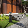 Elegant Solar-Powered Square Bollard Light for Retro European Garden Illumination