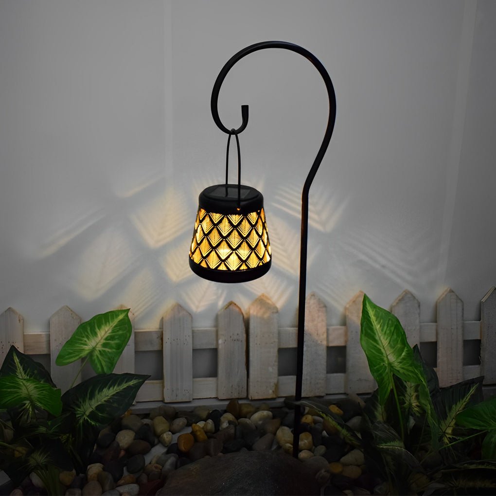 Retro Iron Mesh Solar Lanterns - 2PCS LED Outdoor Hanging Lights