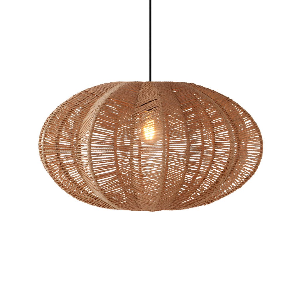 Retro Lantern Hemp Rope Chandelier - Japanese Wabi-Sabi Style Lighting