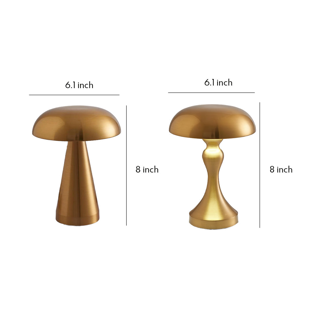 Retro Metal Mushroom Lamp - Dimmable Iron Light Fixture, Creative Design for Home Decor