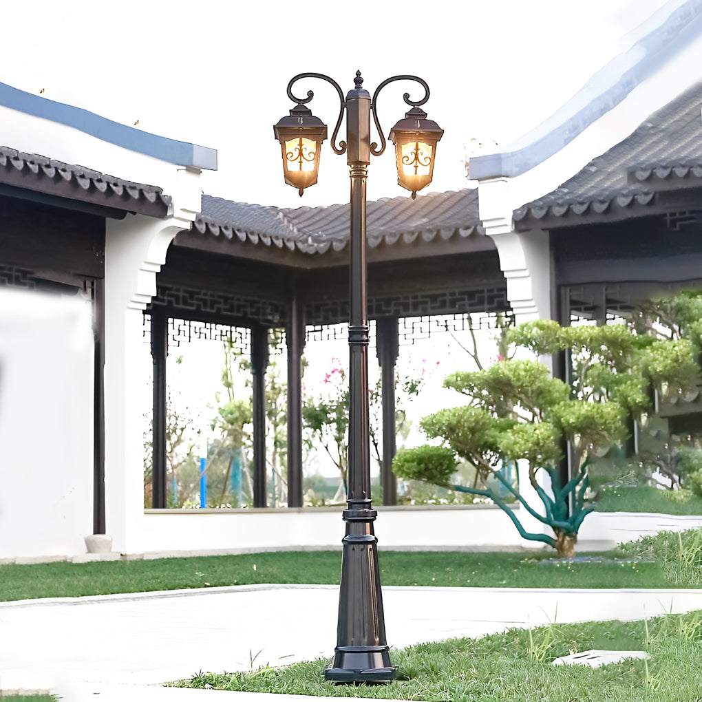 Retro Waterproof Outdoor Lamp Post - European Style Street Light