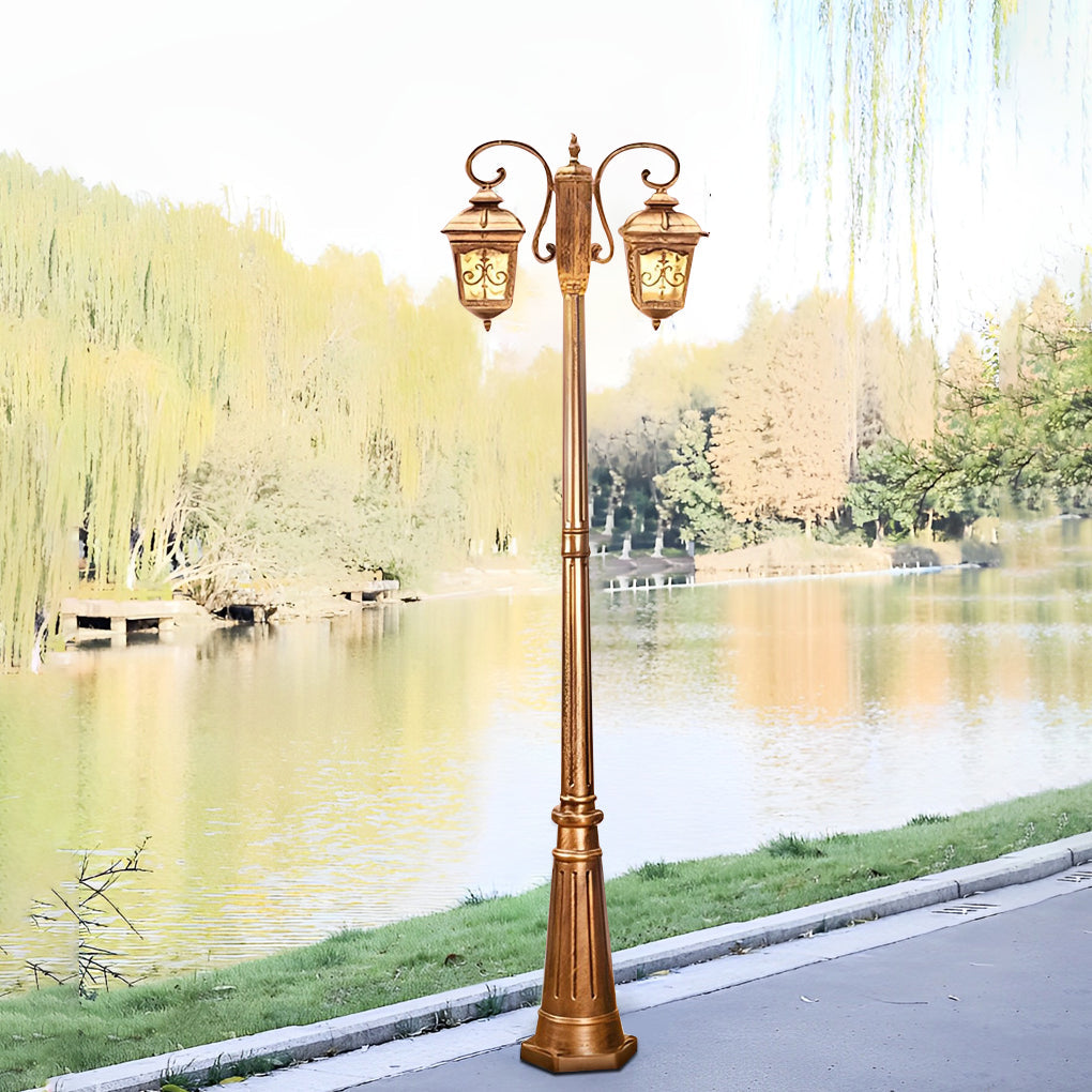 Retro Waterproof Outdoor Lamp Post - European Style Street Light
