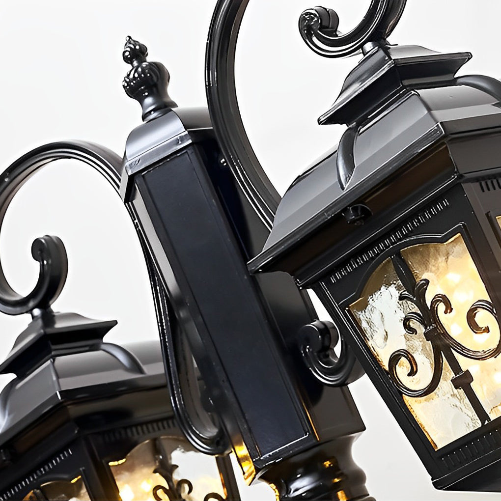 Retro Waterproof Outdoor Lamp Post - European Style Street Light
