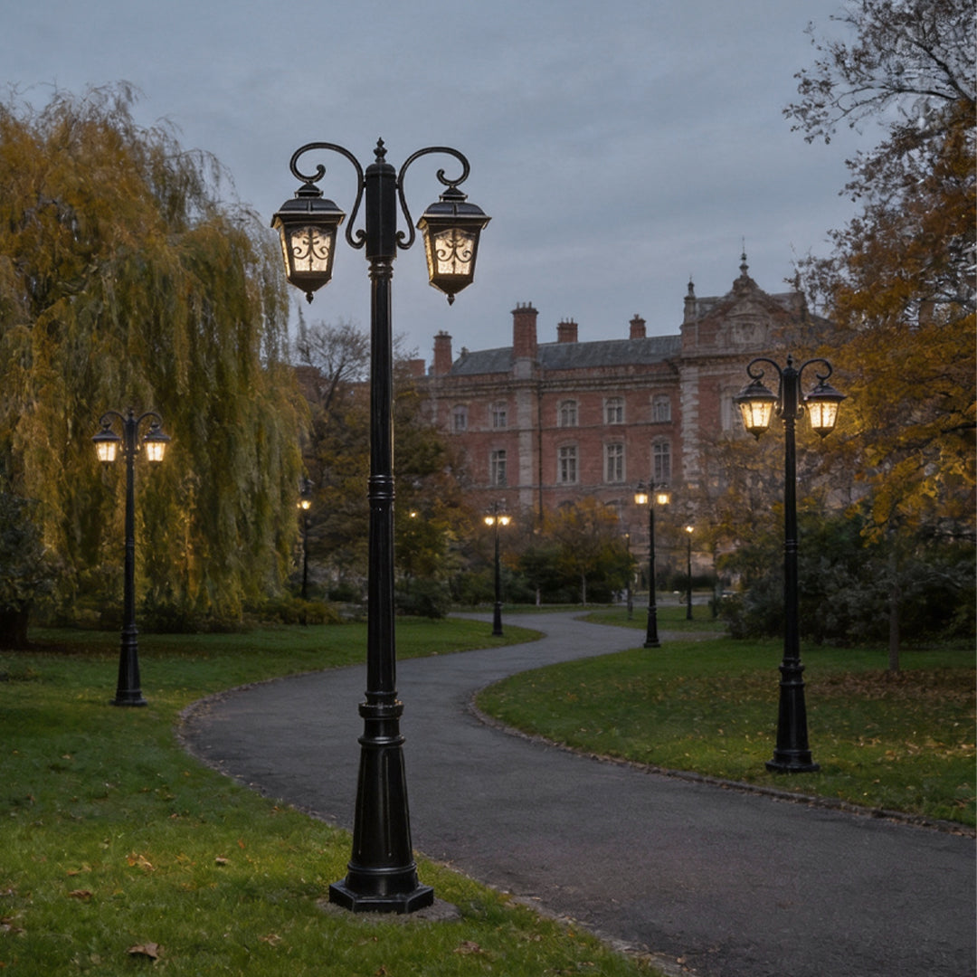 Retro Waterproof Outdoor Lamp Post - European Style Street Light