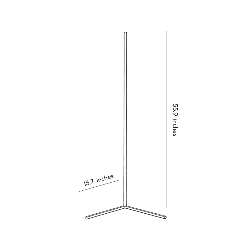 Modern Minimalist RGB Corner Floor Lamp - Black LED Design