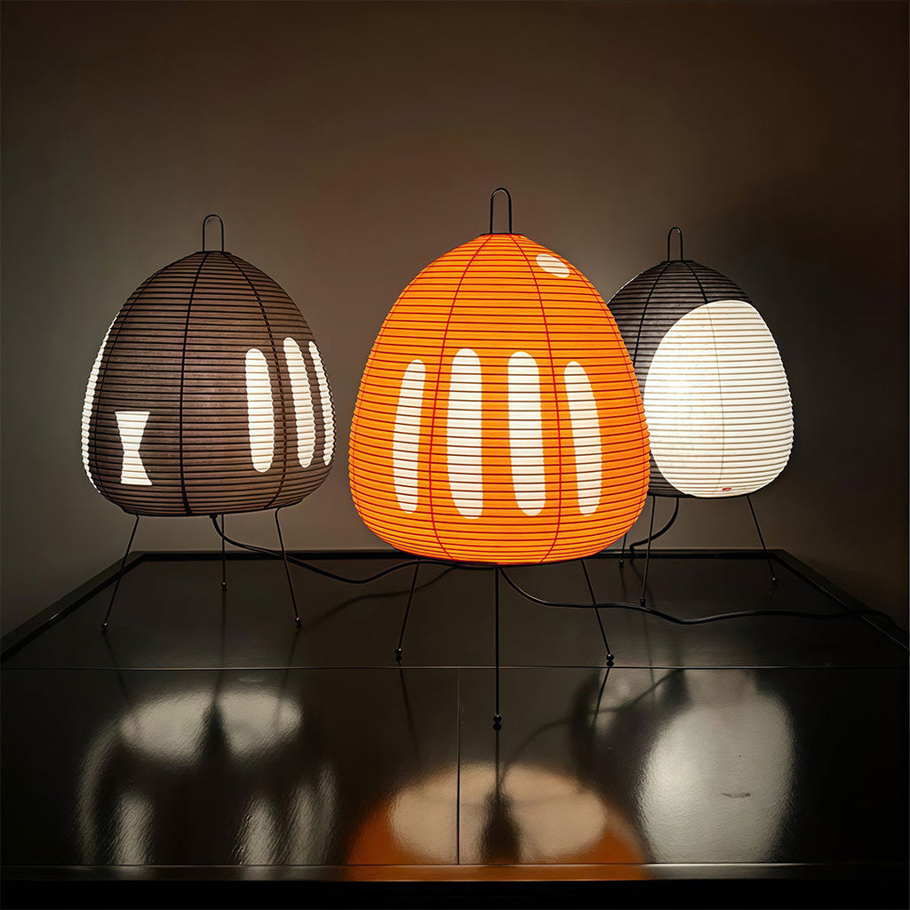 Rice Paper Table Lamp - Minimalist Wabi-Sabi Light Design