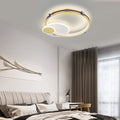 Modern LED Ring Ceiling Light - Dimmable Fixture with 3-Step Brightness Adjustable Illumination