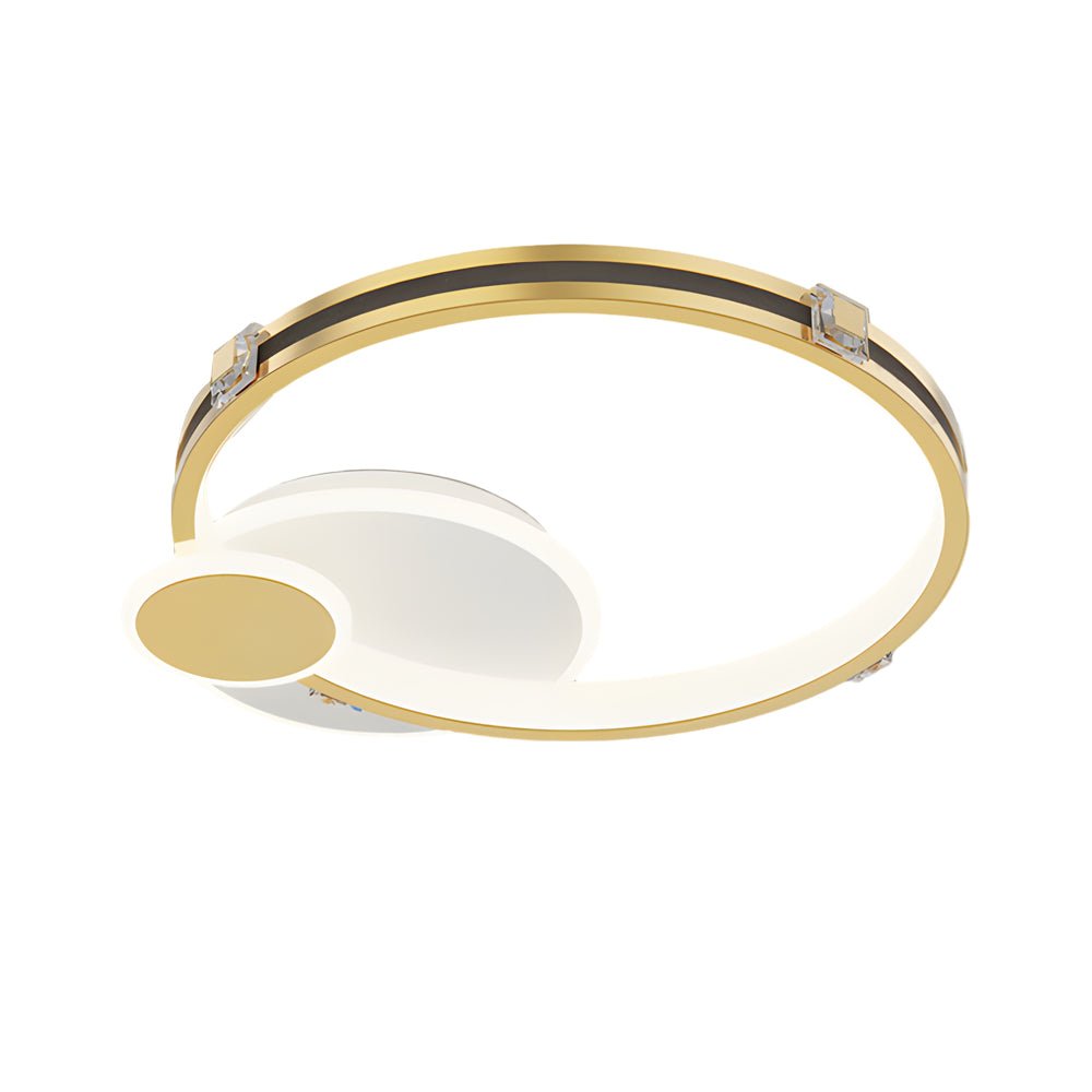 Modern LED Ring Ceiling Light - Dimmable Fixture with 3-Step Brightness Adjustable Illumination