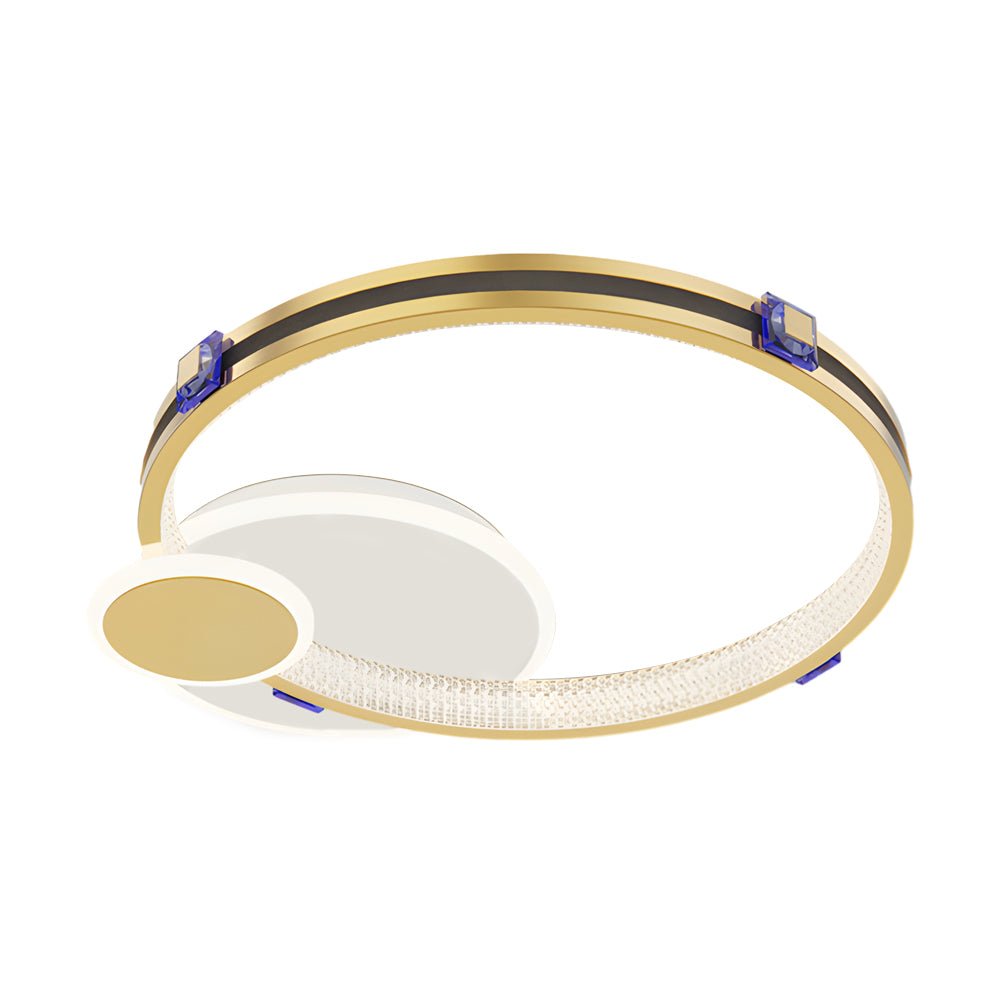 Modern LED Ring Ceiling Light - Dimmable Fixture with 3-Step Brightness Adjustable Illumination