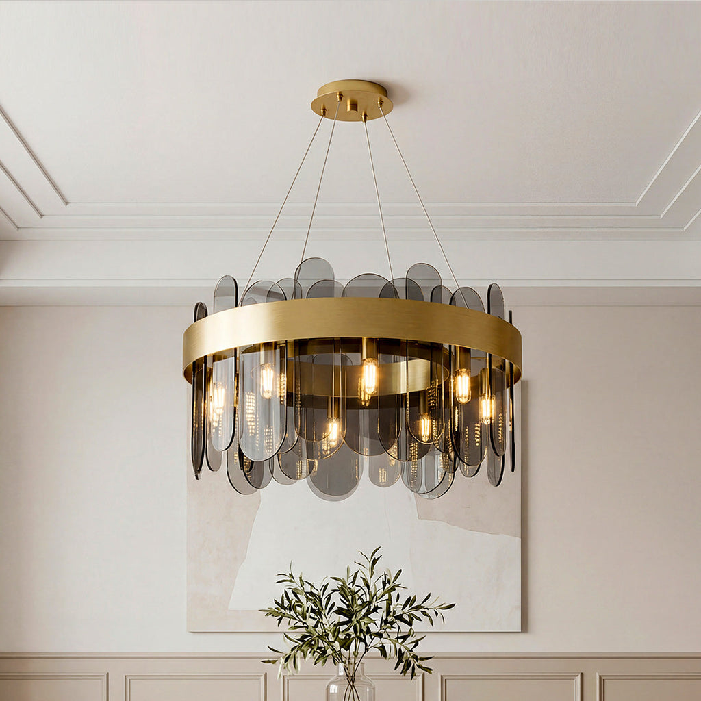 Modern Traditional Luxury Glass Chandelier Ceiling Light
