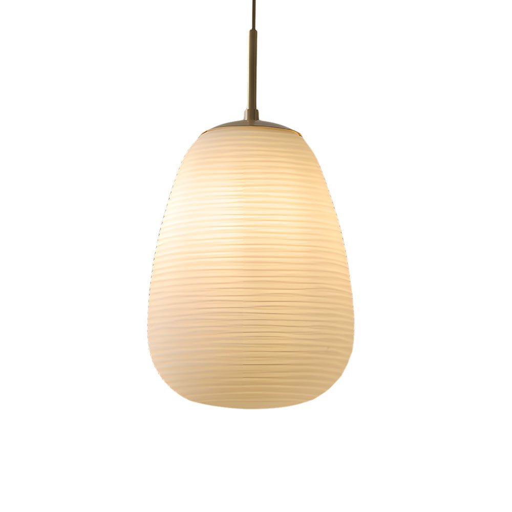 Rituals White Glass Pendant Light - Modern Minimalist Lighting Fixture, Elegant Home Decor, Ceiling Hanging Lamp, Stylish Illumination
