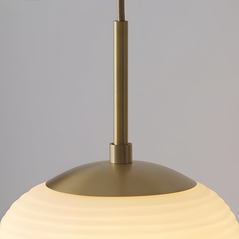 Rituals White Glass Pendant Light - Modern Minimalist Lighting Fixture, Elegant Home Decor, Ceiling Hanging Lamp, Stylish Illumination