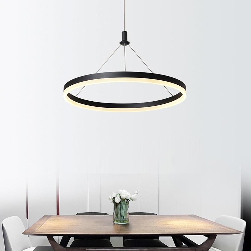 Modern LED Ring Chandelier - 12''/16''/24'' Wide Circle Pendant Light