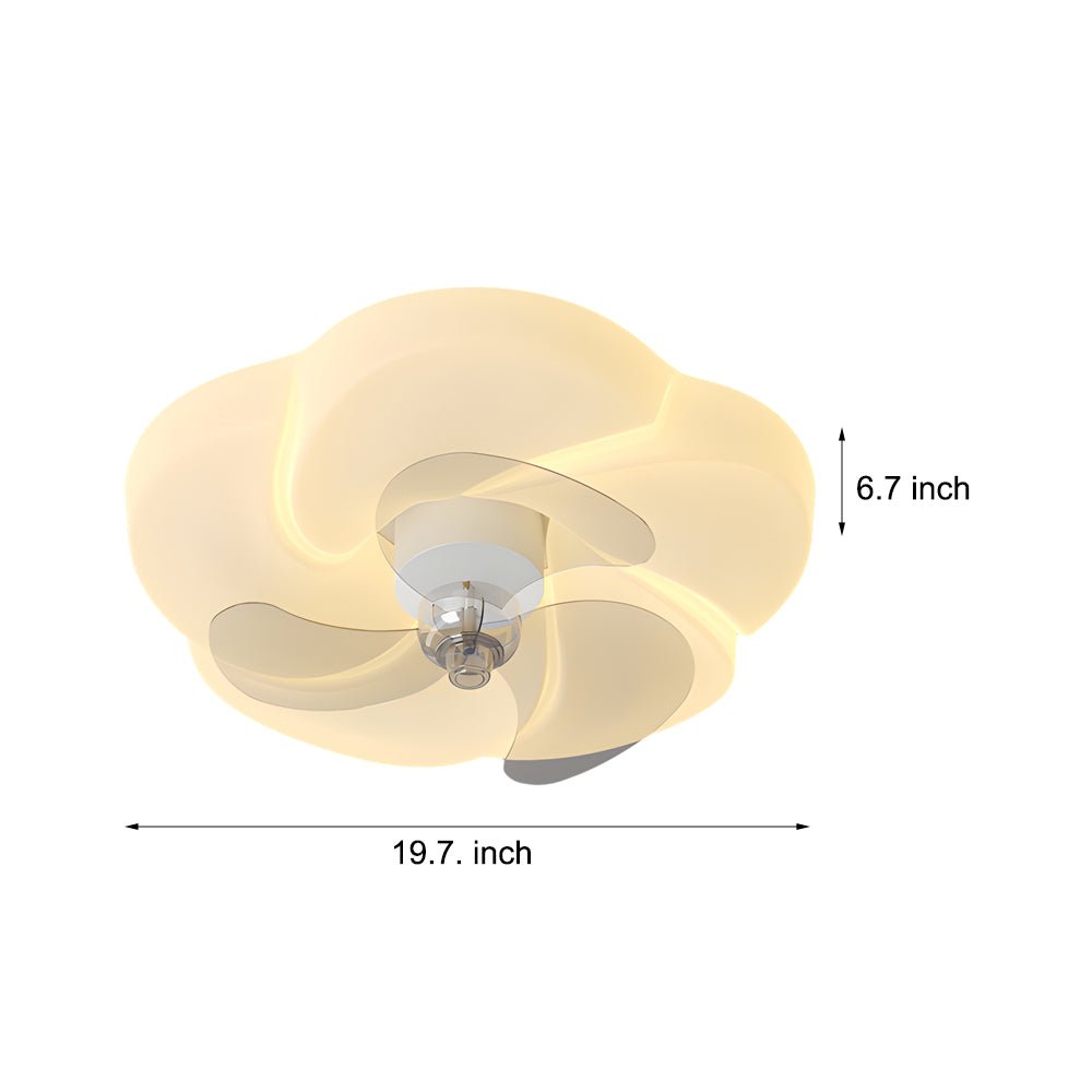 Romantic Dimming LED Ceiling Fan with Mute Shaking Head Modern Design