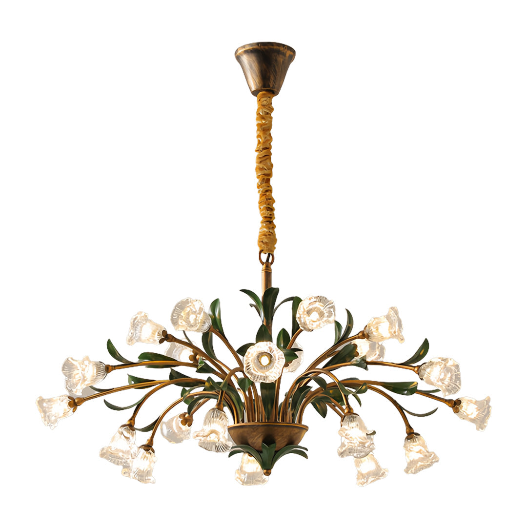 Vintage Floral Chandelier Rustic Branch Ceiling Light
