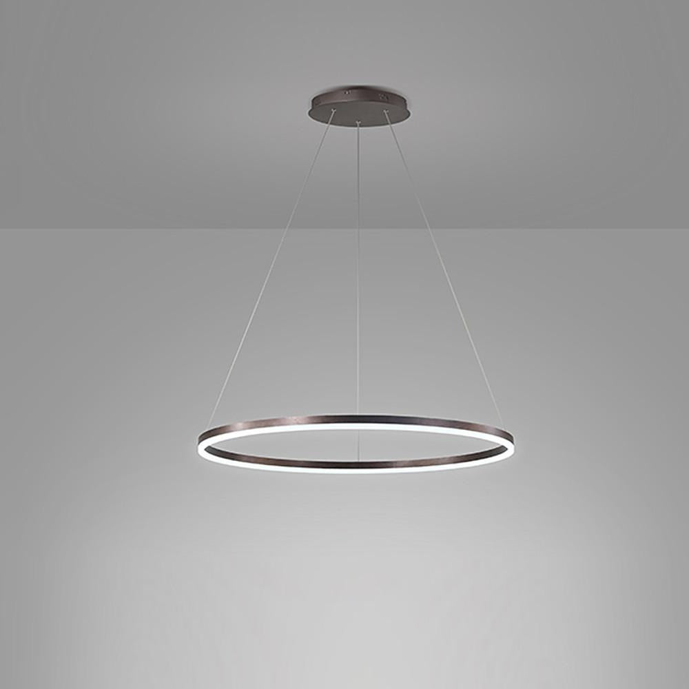 Black LED Ring Chandelier - Modern Aluminum Ceiling Light