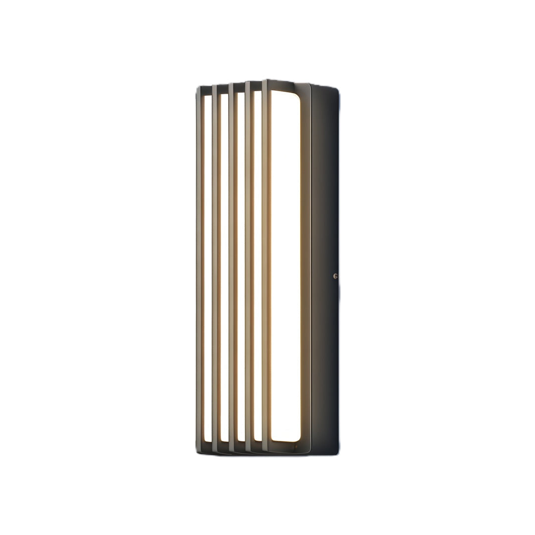 Wall-Mounted Waterproof Black Linear Outdoor Light