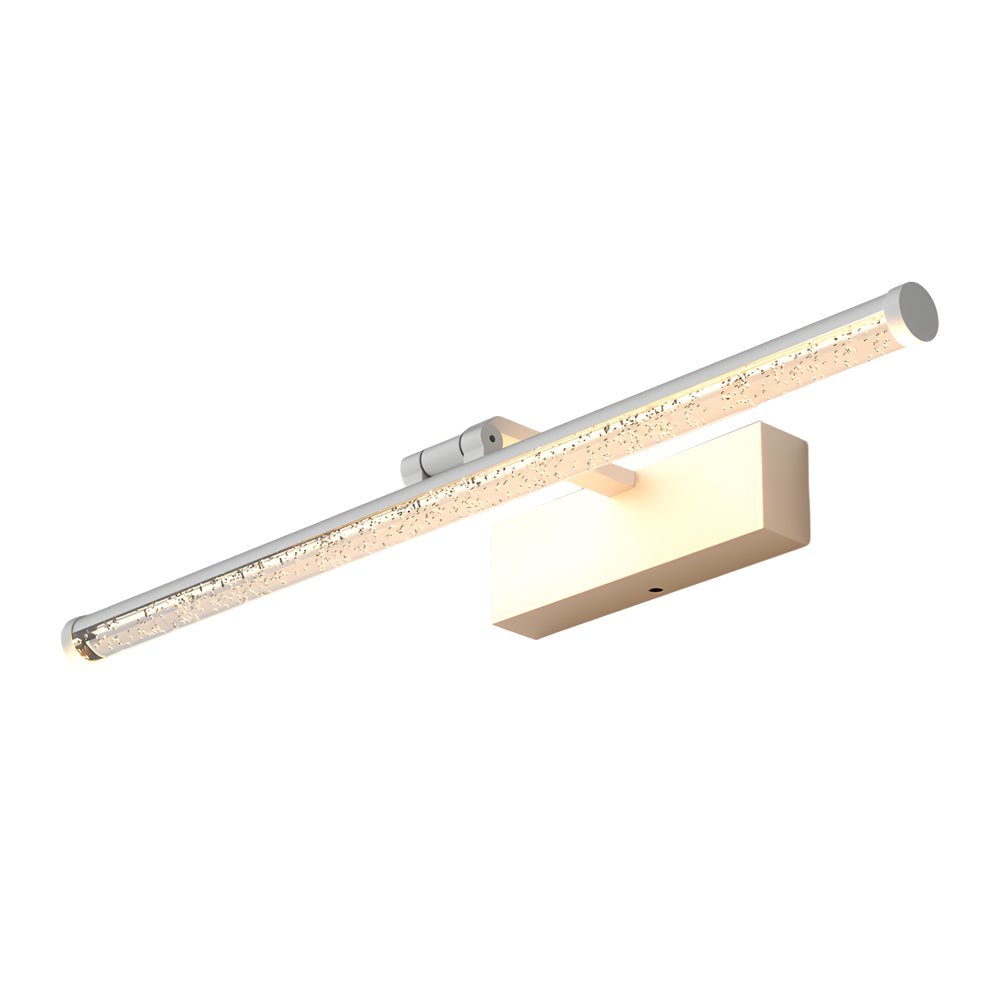 Rotatable Seeded Acrylic LED Bathroom Vanity Light Dimmable Modern Bath Bar Fixture, Elegant Wall Sconce Lighting for Vanity Mirror, Adjustable Brushed Nickel Finish, Energy-Efficient Modern Bathroom Lighting, Stylish Decorative Light for Home Decor, Idea