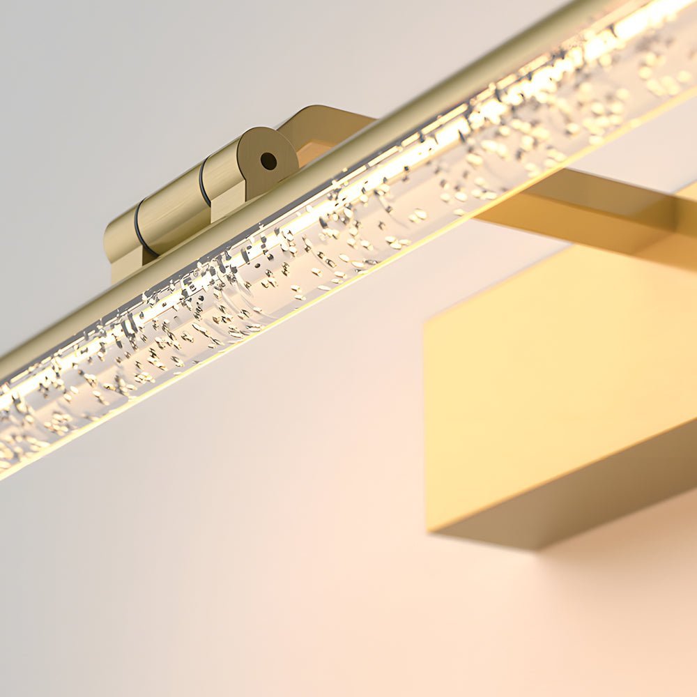Rotatable Seeded Acrylic LED Bathroom Vanity Light Dimmable Modern Bath Bar Fixture, Elegant Wall Sconce Lighting for Vanity Mirror, Adjustable Brushed Nickel Finish, Energy-Efficient Modern Bathroom Lighting, Stylish Decorative Light for Home Decor, Idea