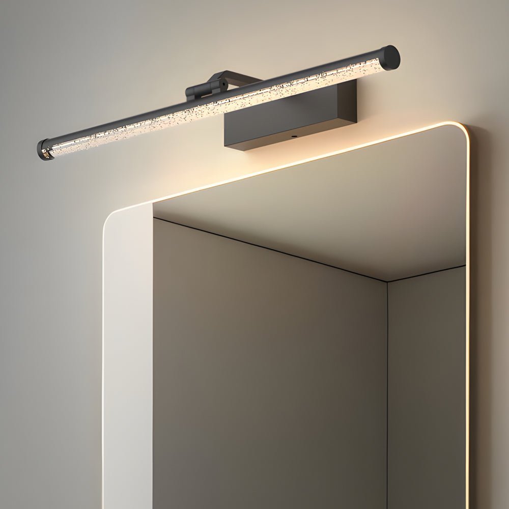 Rotatable Seeded Acrylic LED Bathroom Vanity Light Dimmable Modern Bath Bar Fixture, Elegant Wall Sconce Lighting for Vanity Mirror, Adjustable Brushed Nickel Finish, Energy-Efficient Modern Bathroom Lighting, Stylish Decorative Light for Home Decor, Idea