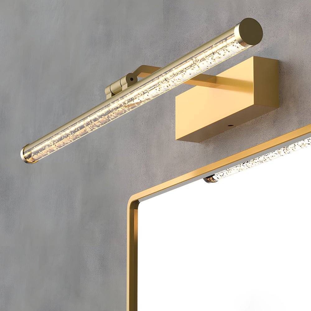 Rotatable Seeded Acrylic LED Bathroom Vanity Light Dimmable Modern Bath Bar Fixture, Elegant Wall Sconce Lighting for Vanity Mirror, Adjustable Brushed Nickel Finish, Energy-Efficient Modern Bathroom Lighting, Stylish Decorative Light for Home Decor, Idea
