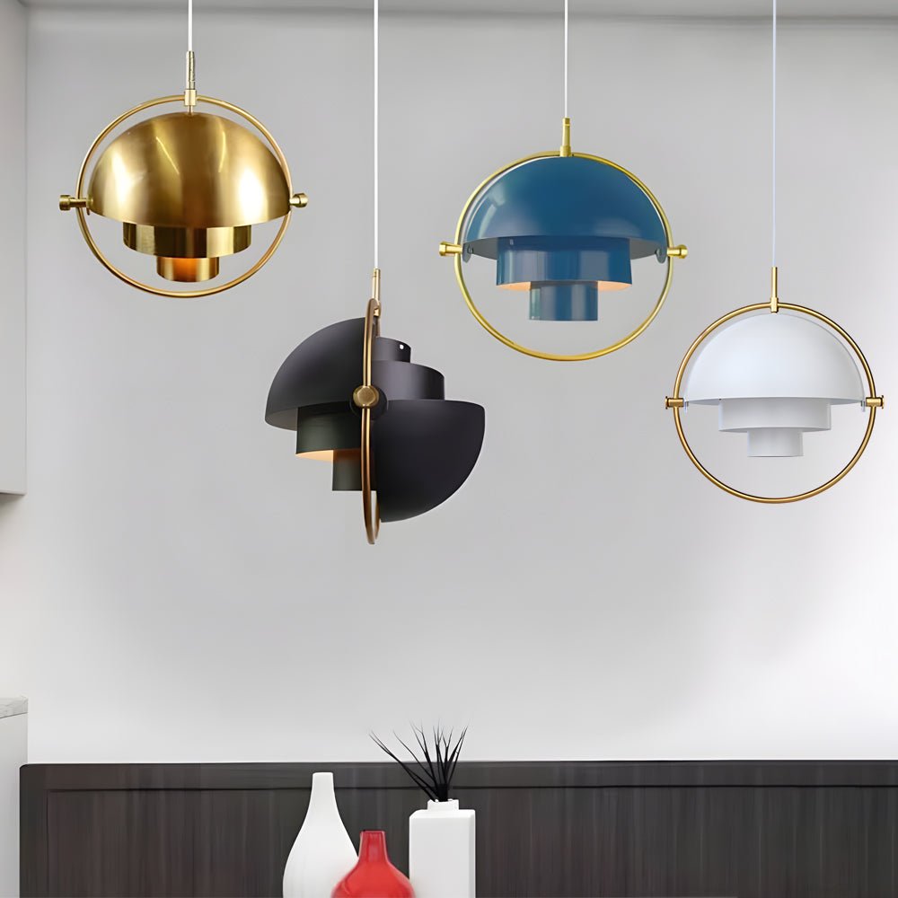 Rotating Shade Electroplated Iron Nordic Chandelier Pendant Lamp
