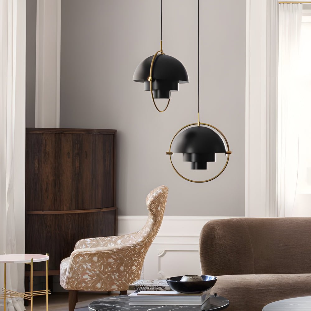 Rotating Shade Electroplated Iron Nordic Chandelier Pendant Lamp