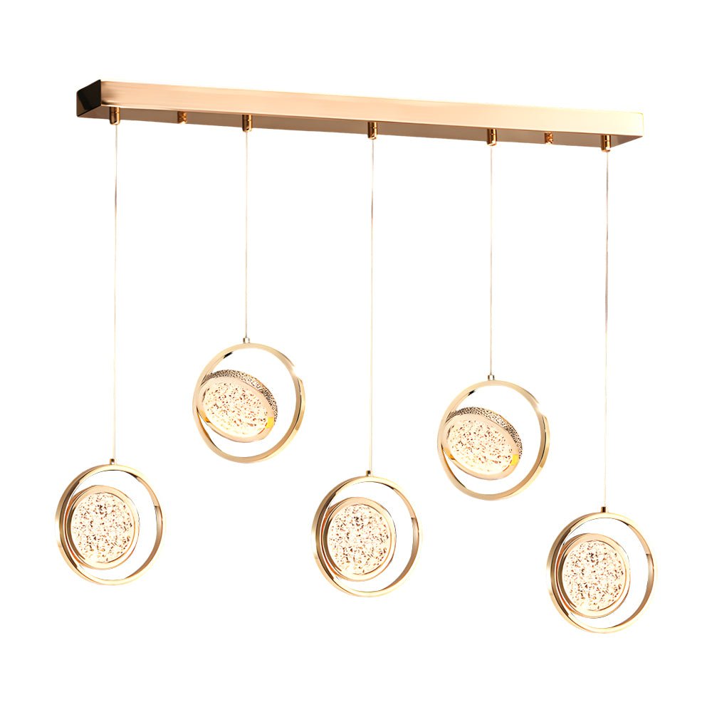 3-Step Dimming Acrylic Pendant Light - 270° Rotating Luxury Modern Chandelier