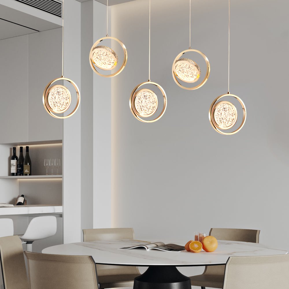 3-Step Dimming Acrylic Pendant Light - 270° Rotating Luxury Modern Chandelier