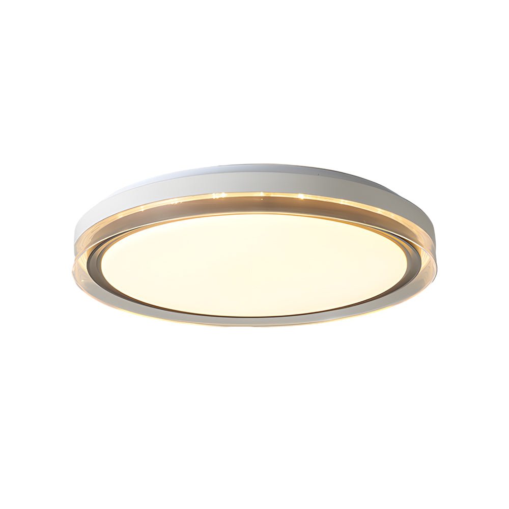 Round Acrylic 3-Step Dimming LED Ceiling Light Fixture - Modern White Design