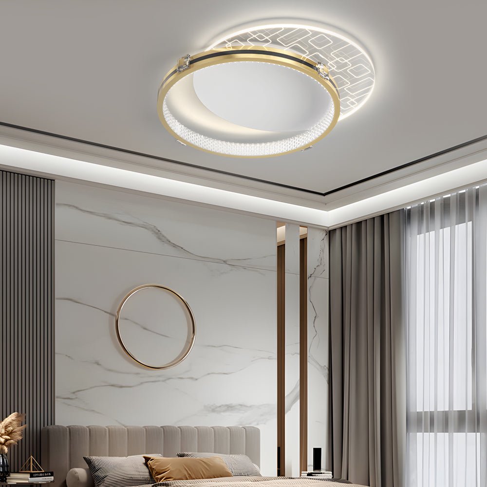 Round Acrylic LED Ceiling Light - Modern Three Step Dimming Fixture