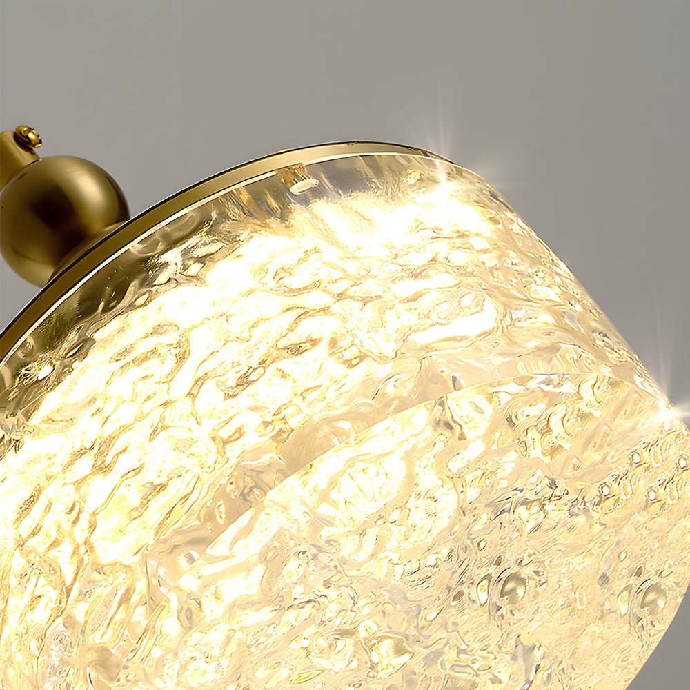 Round Acrylic Ice Texture Dimming Modern Pendant Light Fixture