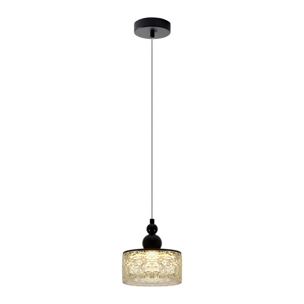 Round Acrylic Ice Texture Dimming Modern Pendant Light Fixture