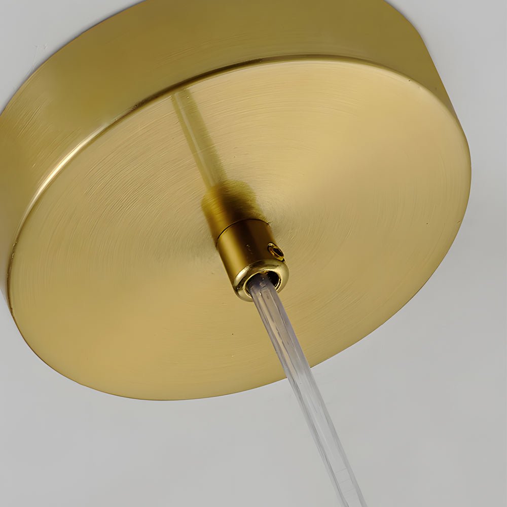 Round Acrylic Ice Texture Dimming Modern Pendant Light Fixture