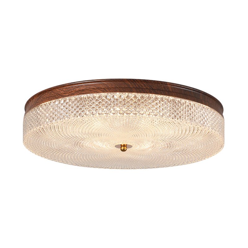 Round Acrylic LED Dimmable Ceiling Light with Remote Control - Retro Fixture