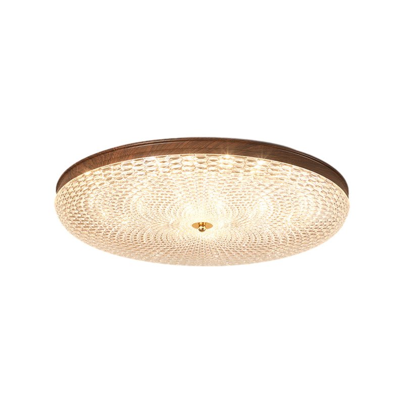 Round Acrylic LED Dimmable Ceiling Light with Remote Control - Retro Fixture