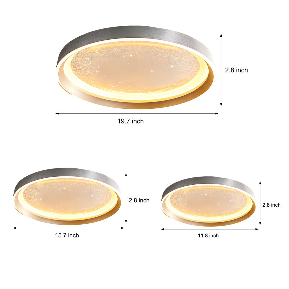 Round Acrylic Starry Sky Dimming LED Ceiling Lamp Modern Design