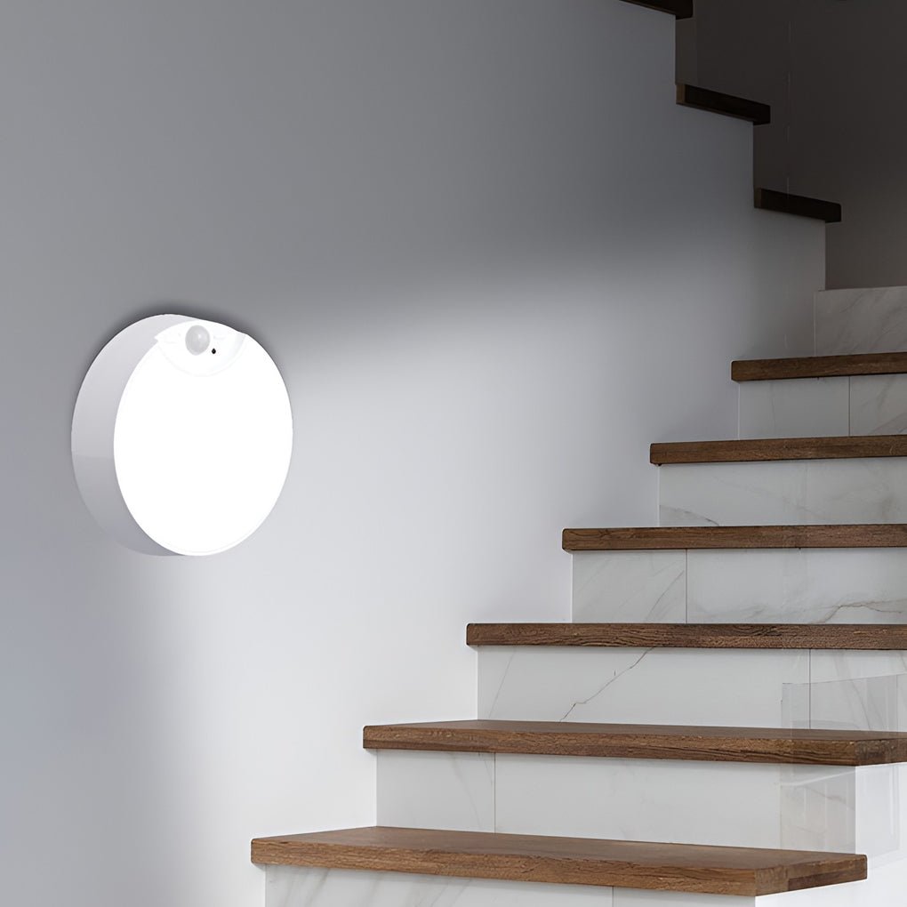 Round Motion Sensor Ceiling Light - LED Battery Operated with Remote Control