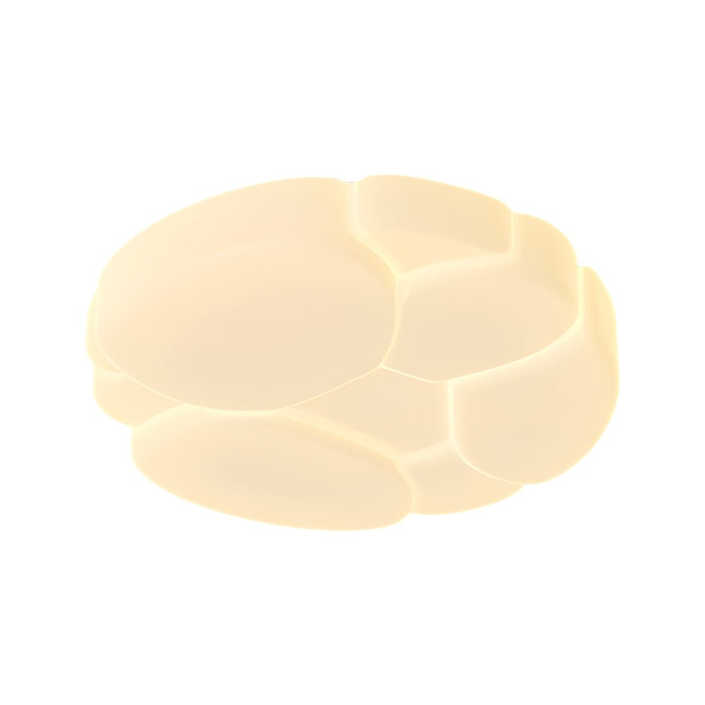 Round Cloud 3-Step Dimming Milky White Ceiling Light Fixture