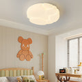 Round Cloud 3-Step Dimming Milky White Ceiling Light Fixture