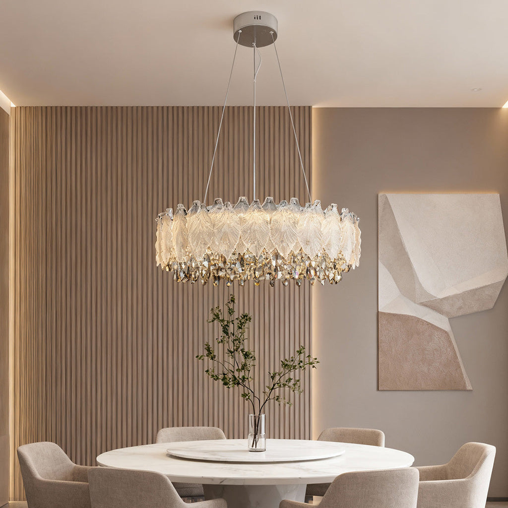 Country French Gold Crystal Chandelier Ceiling Light