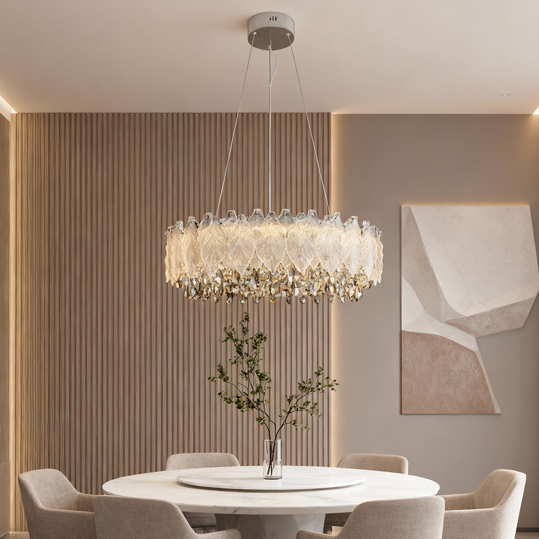 Country French Gold Crystal Chandelier Ceiling Light