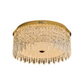 Luxury Crystal Flush Mount Ceiling Light – Modern Metal Fixture